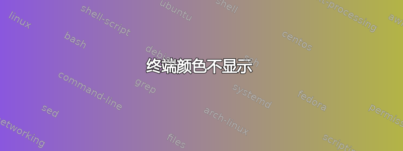 终端颜色不显示