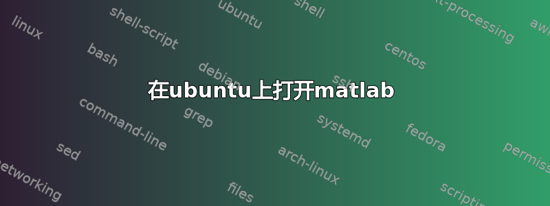 在ubuntu上打开matlab