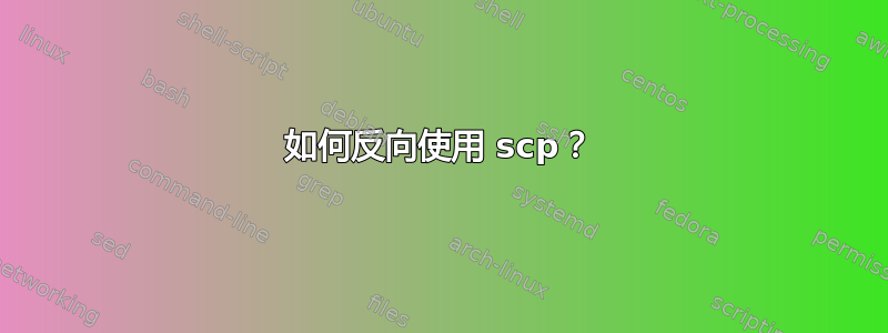 如何反向使用 scp？