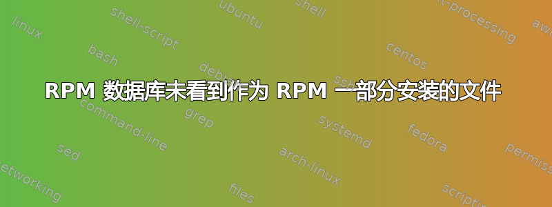 RPM 数据库未看到作为 RPM 一部分安装的文件