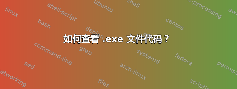 如何查看 .exe 文件代码？