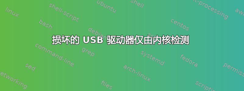 损坏的 USB 驱动器仅由内核检测