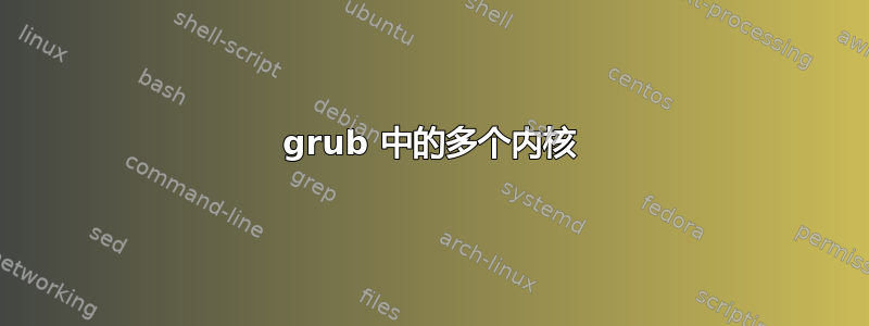 grub 中的多个内核