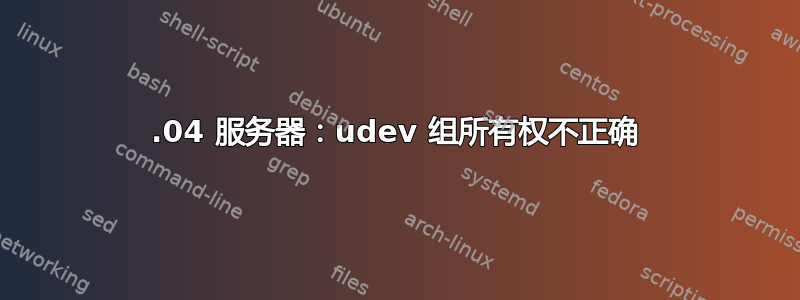 14.04 服务器：udev 组所有权不正确