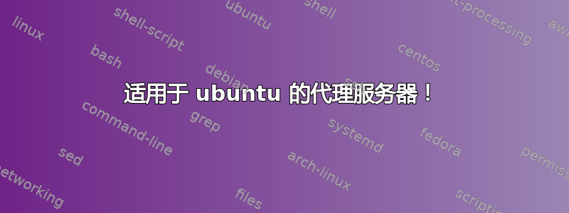 适用于 ubuntu 的代理服务器！