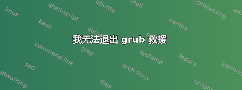 我无法退出 grub 救援