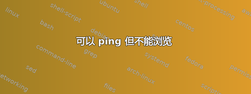 可以 ping 但不能浏览