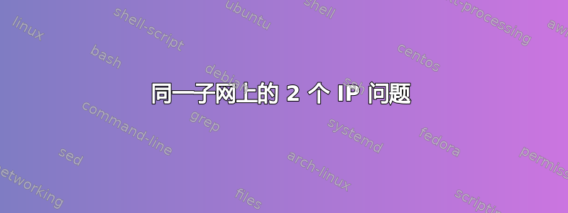 同一子网上的 2 个 IP 问题