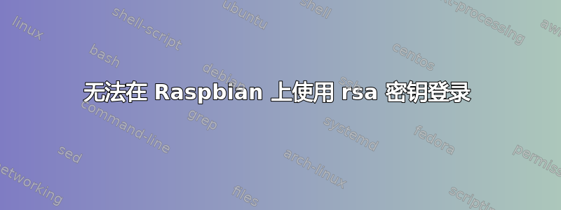 无法在 Raspbian 上使用 rsa 密钥登录