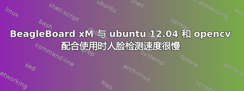 BeagleBoard xM 与 ubuntu 12.04 和 opencv 配合使用时人脸检测速度很慢