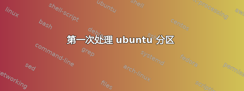 第一次处理 ubuntu 分区