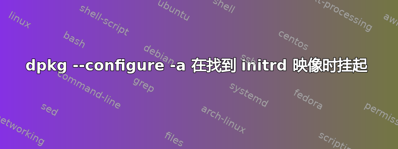 dpkg --configure -a 在找到 initrd 映像时挂起