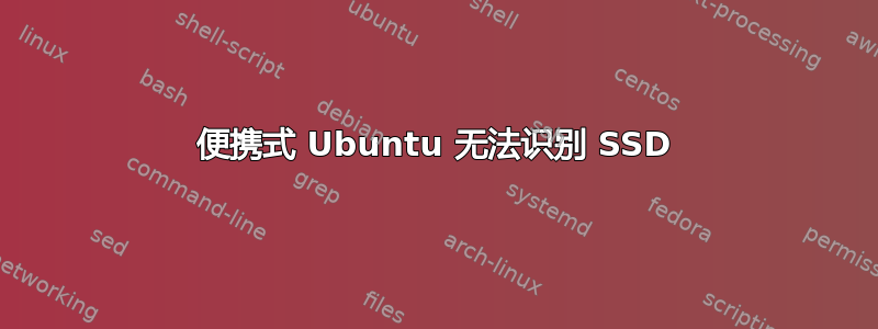 便携式 Ubuntu 无法识别 SSD