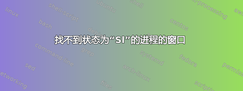 找不到状态为“Sl”的进程的窗口