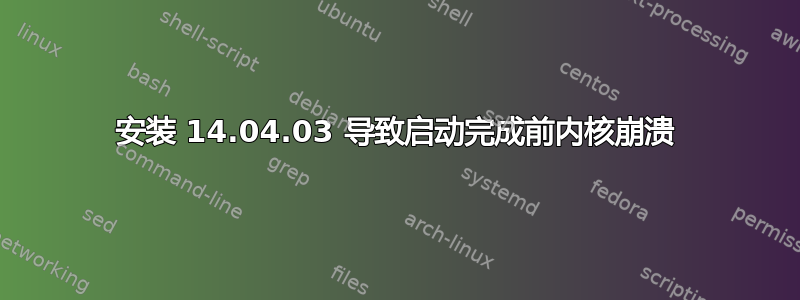 安装 14.04.03 导致启动完成前内核崩溃