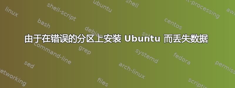 由于在错误的分区上安装 Ubuntu 而丢失数据