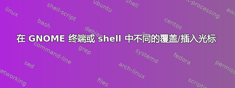 在 GNOME 终端或 shell 中不同的覆盖/插入光标