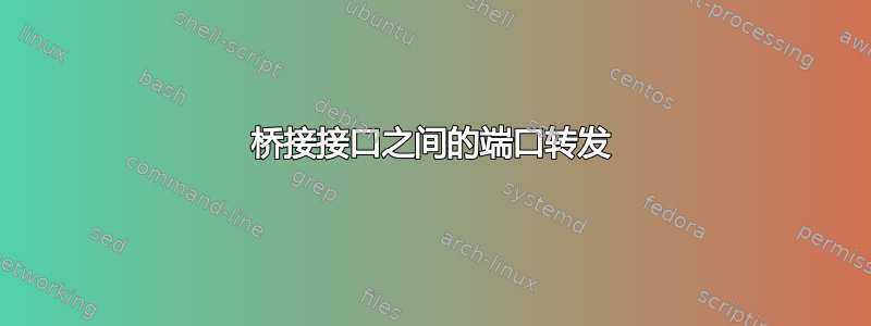 桥接接口之间的端口转发