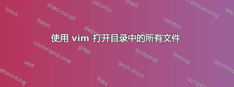 使用 vim 打开目录中的所有文件