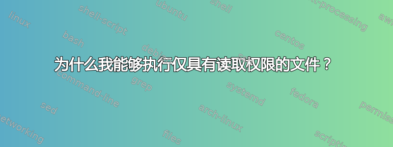 为什么我能够执行仅具有读取权限的文件？