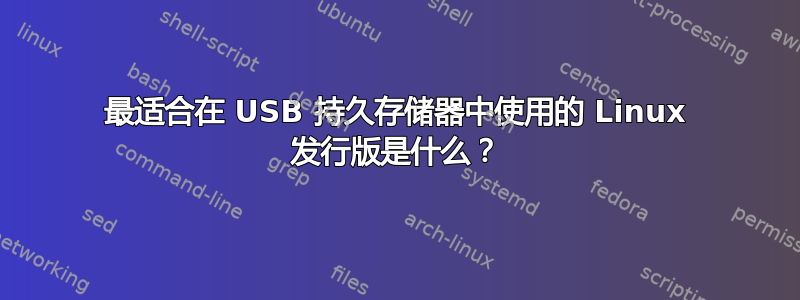 最适合在 USB 持久存储器中使用的 Linux 发行版是什么？