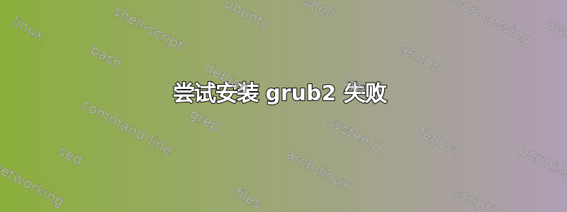 尝试安装 grub2 失败