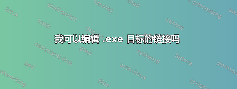 我可以编辑 .exe 目标的链接吗