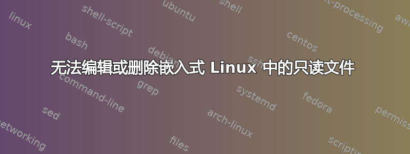 无法编辑或删除嵌入式 Linux 中的只读文件