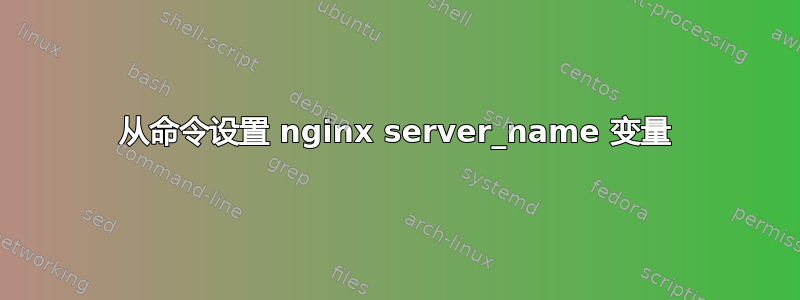 从命令设置 nginx server_name 变量