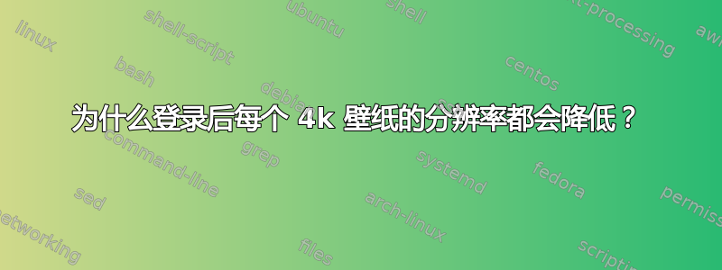 为什么登录后每个 4k 壁纸的分辨率都会降低？