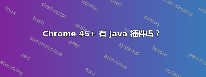 Chrome 45+ 有 Java 插件吗？