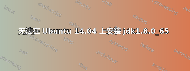 无法在 Ubuntu 14.04 上安装 jdk1.8.0_65