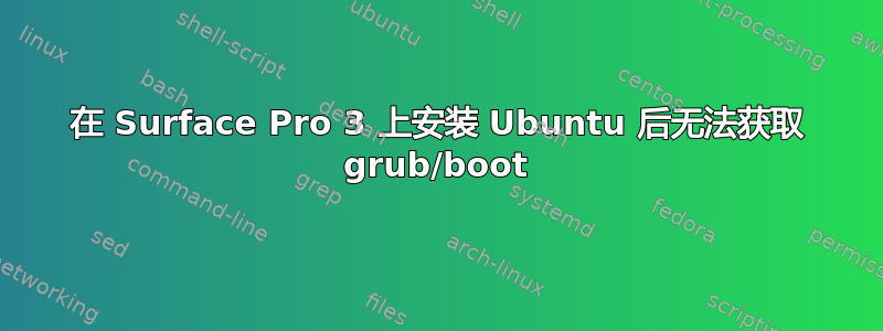 在 Surface Pro 3 上安装 Ubuntu 后无法获取 grub/boot