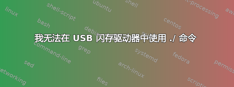 我无法在 USB 闪存驱动器中使用 ./ 命令