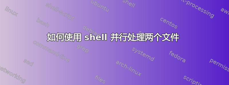 如何使用 shell 并行处理两个文件