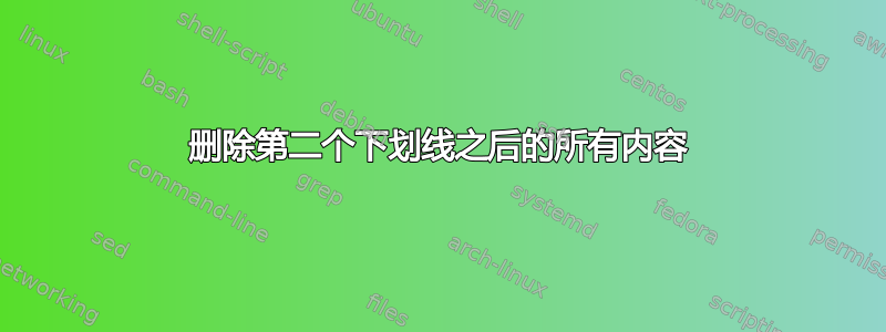 删除第二个下划线之后的所有内容