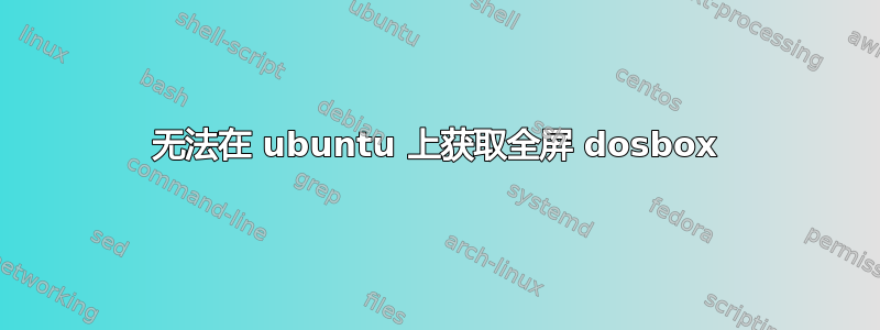 无法在 ubuntu 上获取全屏 dosbox