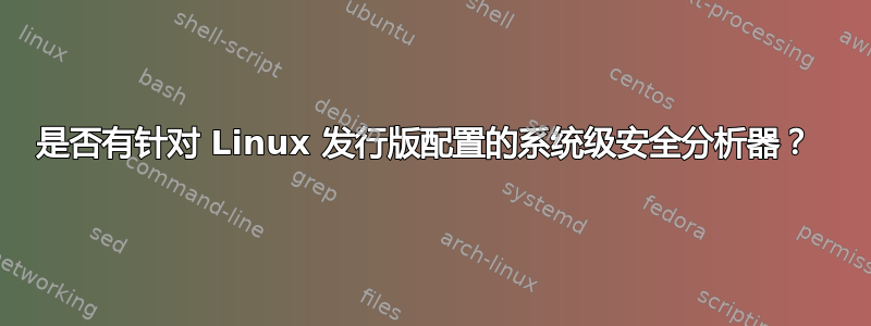 是否有针对 Linux 发行版配置的系统级安全分析器？ 