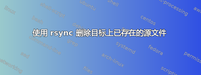 使用 rsync 删除目标上已存在的源文件