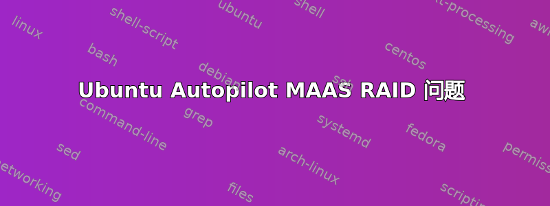 Ubuntu Autopilot MAAS RAID 问题