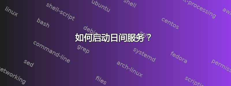 如何启动日间服务？