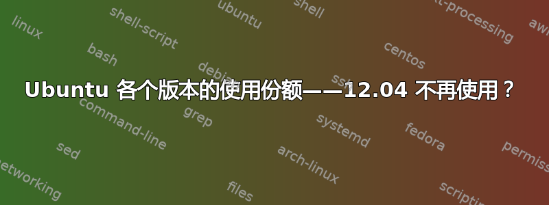 Ubuntu 各个版本的使用份额——12.04 不再使用？