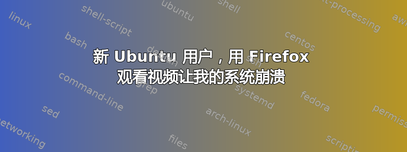 新 Ubuntu 用户，用 Firefox 观看视频让我的系统崩溃