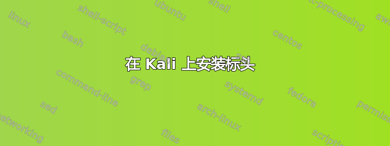 在 Kali 上安装标头 