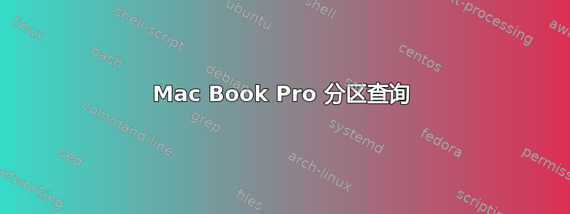 Mac Book Pro 分区查询