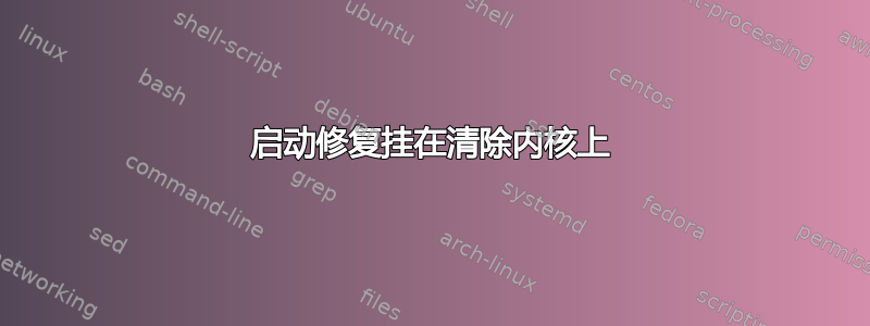 启动修复挂在清除内核上