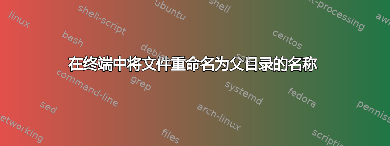 在终端中将文件重命名为父目录的名称