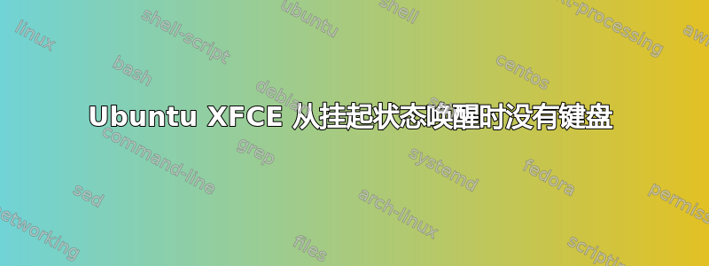 Ubuntu XFCE 从挂起状态唤醒时没有键盘