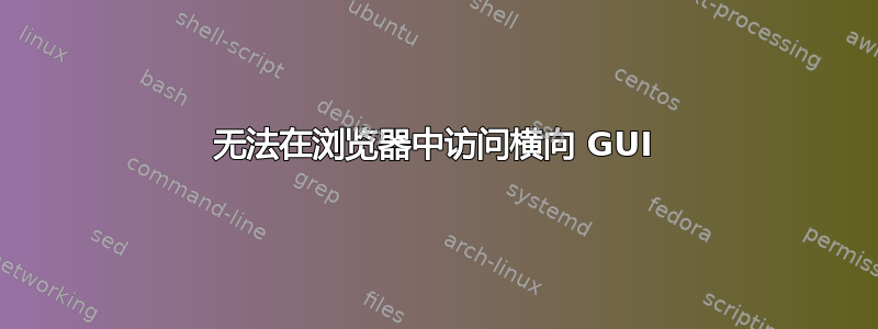 无法在浏览器中访问横向 GUI