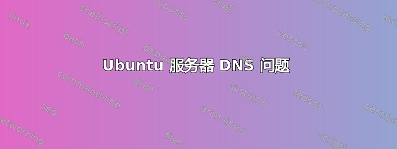 Ubuntu 服务器 DNS 问题